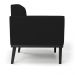 Poltrona Decorativa Karen Pés Fixo em Madeira Preto Linho Preto G19 - Gran Belo