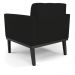 Poltrona Decorativa Karen Pés Fixo em Madeira Preto Linho Preto G19 - Gran Belo