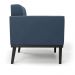 Poltrona Decorativa Karen Pés Fixo em Madeira Preto Suede Azul Marinho G19 - Gran Belo