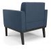 Poltrona Decorativa Karen Pés Fixo em Madeira Preto Suede Azul Marinho G19 - Gran Belo