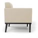 Poltrona Decorativa Karen Pés Fixo em Madeira Preto Suede Bege G19 - Gran Belo