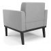 Poltrona Decorativa Karen Pés Fixo em Madeira Preto Suede Cinza G19 - Gran Belo