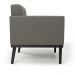 Poltrona Decorativa Karen Pés Fixo em Madeira Preto Suede Grafite G19 - Gran Belo