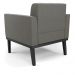 Poltrona Decorativa Karen Pés Fixo em Madeira Preto Suede Grafite G19 - Gran Belo