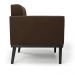 Poltrona Decorativa Karen Pés Fixo em Madeira Preto Suede Marrom 19 - Gran Belo
