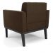 Poltrona Decorativa Karen Pés Fixo em Madeira Preto Suede Marrom 19 - Gran Belo