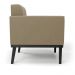 Poltrona Decorativa Karen Pés Fixo em Madeira Preto Suede Nude G19 - Gran Belo