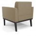 Poltrona Decorativa Karen Pés Fixo em Madeira Preto Suede Nude G19 - Gran Belo