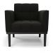 Poltrona Decorativa Karen Pés Fixo em Madeira Preto Suede Preto G19 - Gran Belo