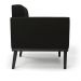 Poltrona Decorativa Karen Pés Fixo em Madeira Preto Suede Preto G19 - Gran Belo