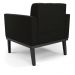 Poltrona Decorativa Karen Pés Fixo em Madeira Preto Suede Preto G19 - Gran Belo