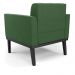 Poltrona Decorativa Karen Pés Fixo em Madeira Preto Suede Verde G19 - Gran Belo