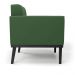 Poltrona Decorativa Karen Pés Fixo em Madeira Preto Suede Verde G19 - Gran Belo