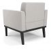 Poltrona Decorativa Karen Pés Fixo em Madeira Preto Veludo Cinza G19 - Gran Belo