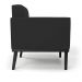 Poltrona Decorativa Karen Pés Fixo em Madeira Preto Veludo Preto G19 - Gran Belo