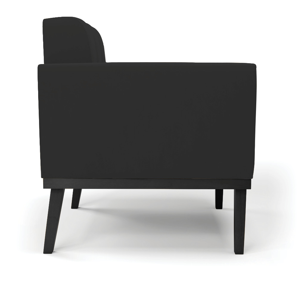 Poltrona Decorativa Karen Pés Fixo em Madeira Preto Veludo Preto G19 - Gran Belo