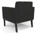 Poltrona Decorativa Karen Pés Fixo em Madeira Preto Veludo Preto G19 - Gran Belo