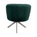 Poltrona Decorativa Kitana Pés Champagne Giratório Veludo Verde G15 - Gran Belo
