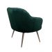 Poltrona Decorativa Kitana Pés Champagne Palito Veludo Verde G15 - Gran Belo