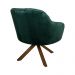 Poltrona Decorativa Kitana Pés Madeira Giratório Veludo Verde G15 - Gran Belo