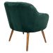 Poltrona Decorativa Kitana Pés Madeira Palito Veludo Verde G15 - Gran Belo