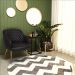 Poltrona Decorativa Kitana Pés Palito PU Sintético Preto G15 - Gran Belo