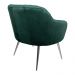 Poltrona Decorativa Kitana Pés Polido Palito Veludo Verde G15 - Gran Belo