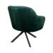 Poltrona Decorativa Kitana Pés Preto Giratório Veludo Verde G15 - Gran Belo