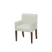 Poltrona Decorativa Liverpool Base Madeira Corano Bege - Gran Belo
