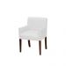 Poltrona Decorativa Liverpool Base Madeira PU Sintético Branco G15 - Gran Belo