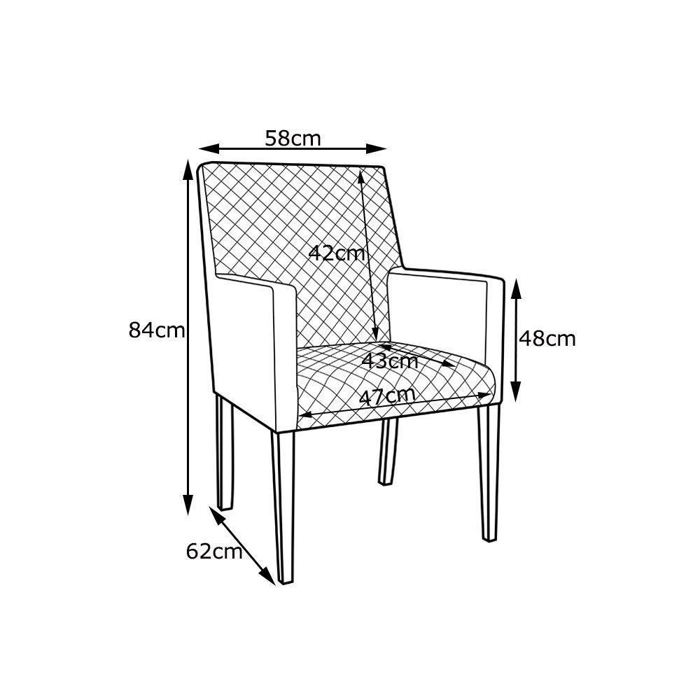 Poltrona Decorativa Liverpool Base Madeira PU Sintético Branco G15 - Gran Belo