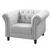Poltrona Decorativa Maggiore Couro Branco G58 - Gran Belo