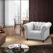 Poltrona Decorativa Maggiore Couro Branco G58 - Gran Belo
