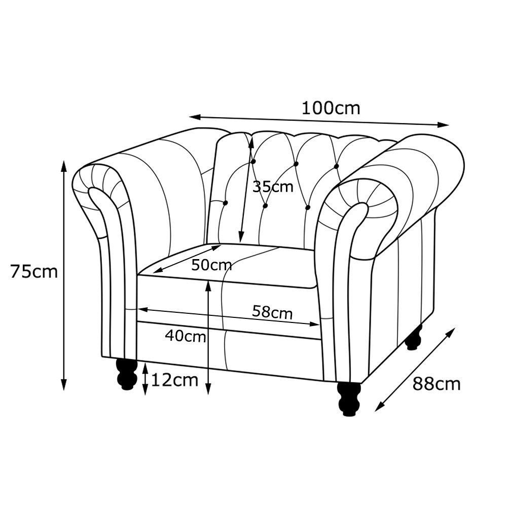 Poltrona Decorativa Maggiore Couro Marrom G58 - Gran Belo