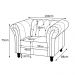 Poltrona Decorativa Maggiore Couro Preto G58 - Gran Belo