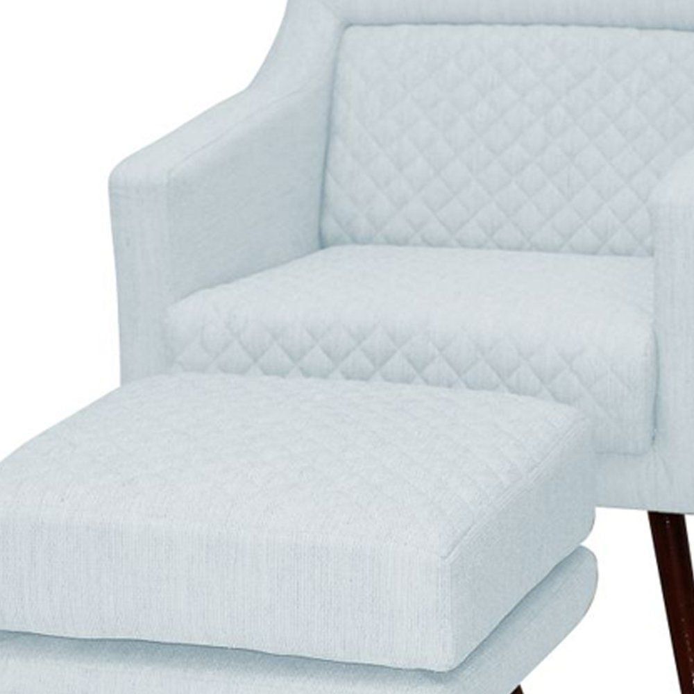 Poltrona Decorativa Mary C/Banqueta Corano Branco - Gran Belo