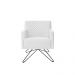 Poltrona Decorativa Nagoya Base Orby Corano Branco - Gran Belo