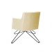 Poltrona Decorativa Nagoya Base Orby PU Sintético Bege G15 - Gran Belo