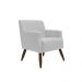 Poltrona Decorativa Nagoya Pés Madeira PU Sintético Branco - Gran Belo