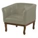 Poltrona Decorativa Noah Couro Cinza - Gran Belo