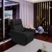 Poltrona Decorativa Reclinável Elétrica Moroni Couro Preto G43 - Gran Belo