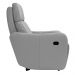 Poltrona Decorativa Reclinável Manual Moroni Couro Cinza G43 - Gran Belo