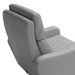 Poltrona Decorativa Reclinável Manual Moroni Couro Cinza G43 - Gran Belo