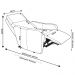 Poltrona Decorativa Reclinável Manual Moroni Couro Off White G43 - Gran Belo