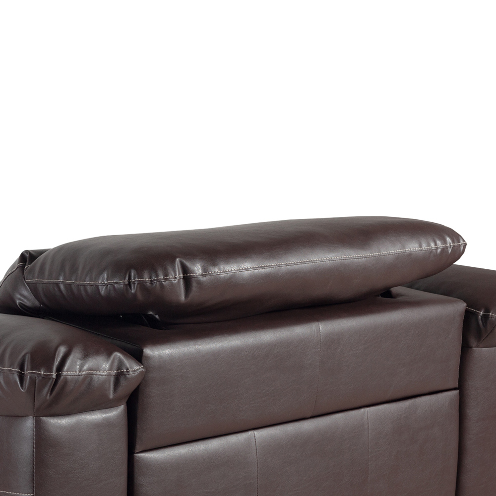 Poltrona Decorativa Retrátil e Reclinável Affection Couro Marrom G34 - Gran Belo