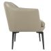 Poltrona Decorativa Rosalie Couro Bege G34 - Gran Belo