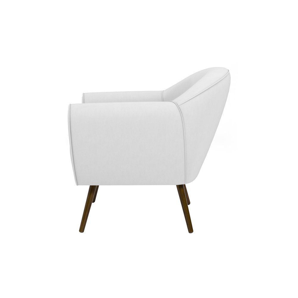 Poltrona Decorativa Sacha Corano Branco - Gran Belo