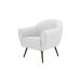 Poltrona Decorativa Sacha Corano Branco - Gran Belo