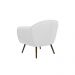 Poltrona Decorativa Sacha Corano Branco - Gran Belo