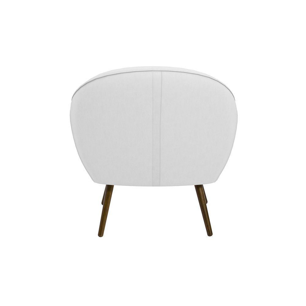 Poltrona Decorativa Sacha Corano Branco - Gran Belo